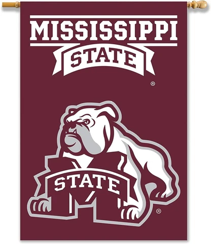 MISSISSIPPI STATE BULLDOGS Official Team Premium 28x40 2-Sided House Wall BANNER Cover