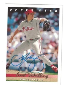 Curt Schilling Signed Autographed 1993 Upper Deck Card Phillies Red Sox - Picture 1 of 2