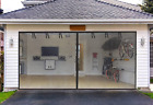 Magnetic Screen Door Retractable Garage Net 16x7 Hands Free Mosquito Heavy-duty