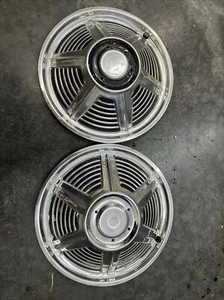 1964-1/2 65 Ford Mustang Hubcaps Wheel Cover Hub Cap 13”.    Qty-2 - Picture 1 of 5