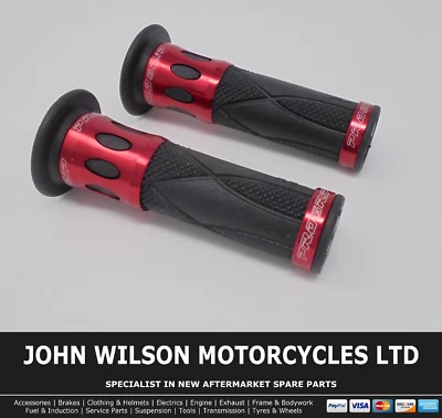 Honda CB 100 K 1970 - 1976 Red Aluminium Handle Bar Soft Grips - Image 1 of 3