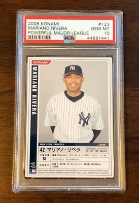 2006 Konami Powerful Major League Mariano Rivera #123 PSA 10 Pop 2!! Yankees HOF - Image 1 of 2