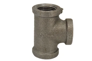 Camiseta de hierro maleable negra accesorio de tubería 15 mm (1/2") - Imagen 1 de 3