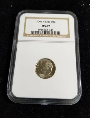 2005 P Roosevelt Dime NGC SMS MS 67 - Image 1 of 2