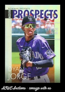 2023 Bowman Modern Prospects #MP-10 Dyan Jorge (Colorado Rockies) - Picture 1 of 2