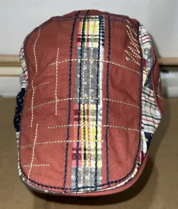 Jamont Classic Plaid Sashiko Patchwork Newsboy Golf Cabbie Adjustable Flat Cap - Picture 1 of 6