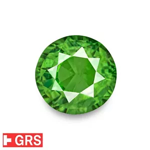 GRS Granato Tsavorite Certificato KENYA 2,25 Ct. Naturale Non Trattato VERDE PRIMAVERA - Foto 1 di 7
