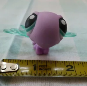 Littlest Pet Shop Purple w Aqua Blue Wings Dragonfly #316 Portable Pets 2006 - Picture 1 of 4