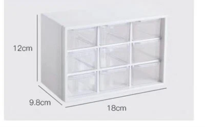 2 Pack Clear Jewelry Box Plastic Bead Storage Craft Container Earrings Organizer - Image 1 of 4