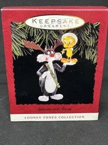 Looney Tunes Sello Recuerdo Piolín Pájaro y Silvestre Gato Adorno de Navidad 93 - Imagen 1 de 2