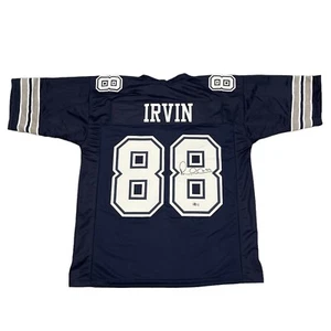 Michael Irvin Signed Dallas Cowboys Custom Jersey Beckett Witness BAS COA - Picture 1 of 3