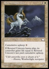 Magic the Gathering MTG Revered Unicorn (23) Weatherlight   LP