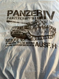 Panzer Panzer T Shirt WWII Large lite blue German Military AUSF.H Hanes L NM+ - Bild 1 von 2