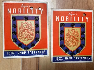 NOS Prym's Nobility Solid Brass 12 Snap Fasters X 2 Cards MADE IN USA - Picture 1 of 4