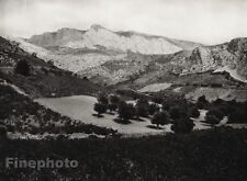 1927 Vintage FRANCE Perpignan Carcassone Mountain Landscape Photo By HURLIMANN