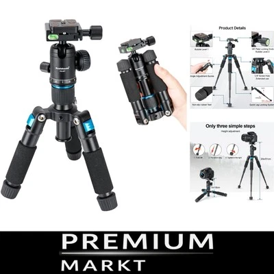 Tragbares Mini Stativ 51cm aus Aluminium mit 360° Kugelkopf für DSLR & Camcorder - Bild 1 von 2