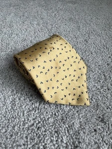 Charvet Silk Tie Made in France Gold Blue *flawed* - Picture 1 of 7