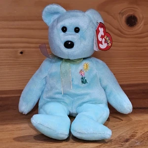 RARE 2000 TY Beanie Baby Bear Ariel with ERRORS In Memory Of Ariel Glaser  - Picture 1 of 9