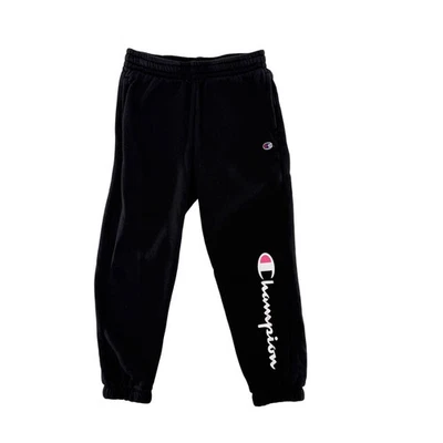 Pantalones deportivos Champion para niños negros con logotipo gráfico ropa deportiva talla 6X Foto 1 de 4