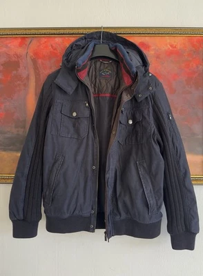 Chaqueta de lana de nailon pesado Paul & Shark con capucha talla L Foto 1 de 4