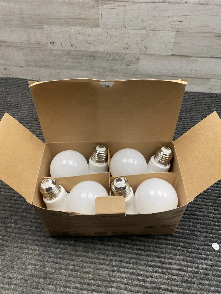 8pk Ecosmart 60W LED Light Bulb A19 Non Dimmable Soft White Long Life Bulk Pack - Image 1 of 4