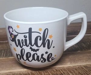 Taza de café con temática de Halloween Witch Please de gran tamaño de gres 29 oz - Imagen 1 de 9