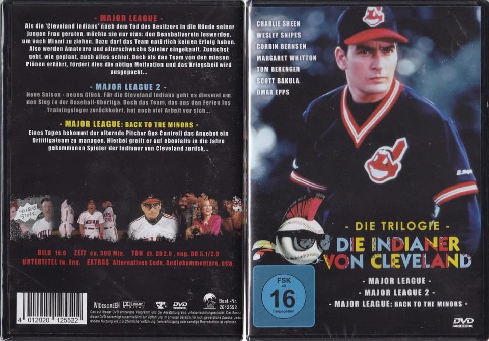 Die Indianer von Cleveland Trilogie (Charlie Sheen) - neu OVP - Bild 1 von 1