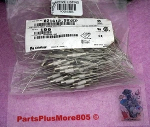 100 Pezzi 021612.5MXEP Fusibili a Cartuccia 250V FA HBC PT 5X20MM RoHS 12.5A - Foto 1 di 1
