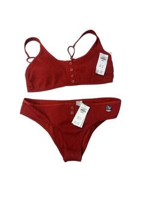 Conjunto de bikini Hollister naranja quemado talla M nuevo con etiquetas Foto 1 de 4