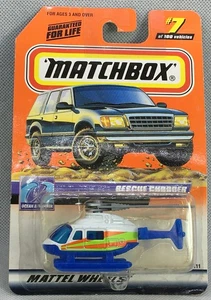 1999  Matchbox  ~~  RESCUE  CHOPPER  ~~ CARD #7 - Picture 1 of 9