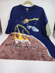 Vintage 90er Star Wars Episode 1 One All Over Print Science Fiction Film AOP T-Shirt XL EUC - Bild 1 von 6