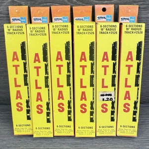 N Atlas Curved Track #2526 Lot of 6 Nickel Silver 19" R 6 Sections NOS S3013 - Picture 1 of 10