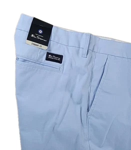 The Original Ben Sherman Mens Straight Fit Pants Cerulean Light Blue Size 36 NWT - Picture 1 of 9