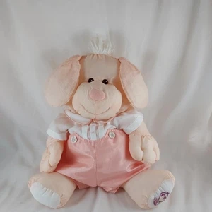 Vintage 1986 Fisher Price Puffalump Plüschtier Stofftier Bär & Pfirsich Strampler Outfit - Bild 1 von 11