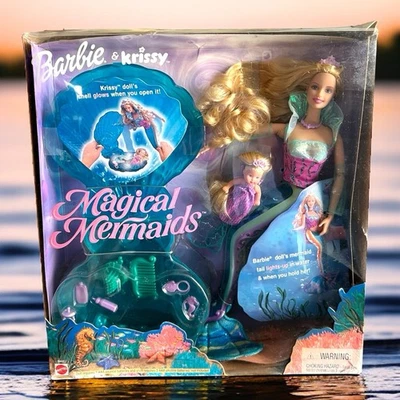 Vintage Mattel 2000 Magical Mermaids Barbie & Krissy Dolls  Box Wear/Damage NRFB - Image 1 of 4