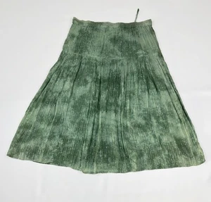 Kaaku Batik grün Stufen Boho Damen freie Größe langer Rock 34" - 36" Taille - Bild 1 von 8