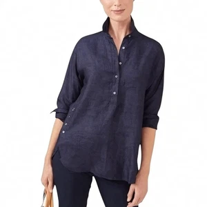 Camisa Popover J. McLaughlin Fallon Lino Talla M - Imagen 1 de 9
