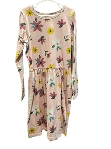 Girls knit dress size 12. Carter's. Long sleeved. Knee length. EUC. Pink floral - Picture 1 of 1