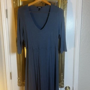 Torrid grau/blau Pulloverkleid Strick 3/4 Arm Gr. 1X Midi kuschelig weich Pullover - Bild 1 von 13