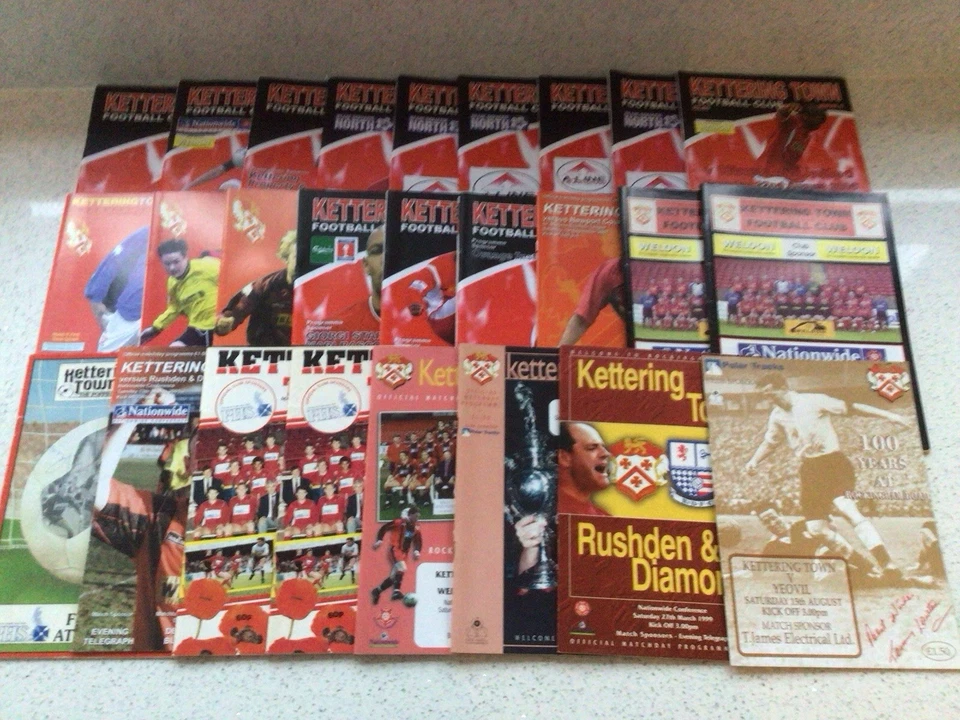 Collection of 26 Kettering Town Home Programmes Lot 1 - Image 1 of 1
