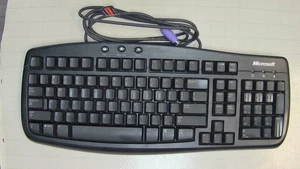 Microsoft Basic PC Computer PS/2 Keyboard 1.0A Tested And Working Good Condition - Picture 1 of 6