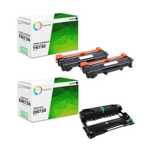 3Pk TCT Compatible TN730 & DR730 For Brother MFC-L2370DW HL-L2395DW Toner Drum - Picture 1 of 6