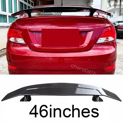 Carbon Style 46" Rear Trunk Spoiler Wing Lip GT Style For Hyundai Accent Sedan - Image 1 of 4