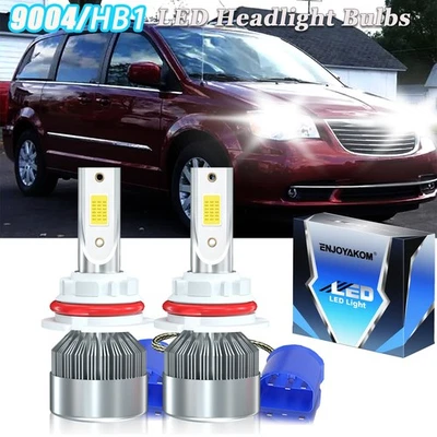 Para Chrysler Town & Country 1990-1995 2x 9004 LED Faros Luz Alta Baja Foto 1 de 4