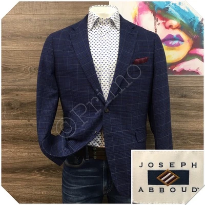 JOSEPH ABBOUD Hombres Blazer Abrigo Deportivo Chaqueta Informal Talla 46R Azul Traje de Lana Foto 1 de 4
