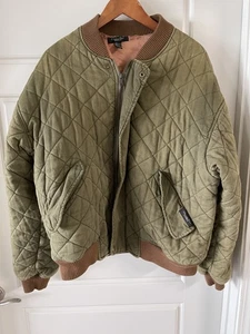 Christian Dior Monsieur Jacke Herren Large Oliv Stepp Bomber Mantel Braun Futter - Bild 1 von 7