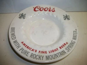 Vintage Ceramic Coors Beer Ashtray, 6” - Picture 1 of 1