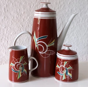 VEB Lichte Fine China DDR Kaffeeservice 60er 4 Personen Space Age - Bild 1 von 19