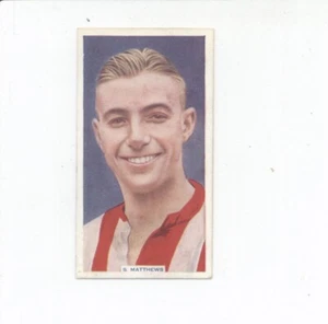 1936 Godfrey Phillips Famous Footballers Tobacco Stanley Matthews S Matthews #25 - Picture 1 of 2