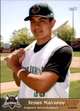2011 Augusta GreenJackets Grandstand #22 Jesus Navarro Sinaloa Mexico MX Card